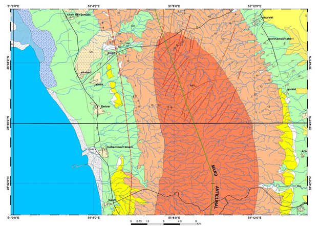 زمین شناسی و تحلیل ساختاری در شبه جزیره بوشهر