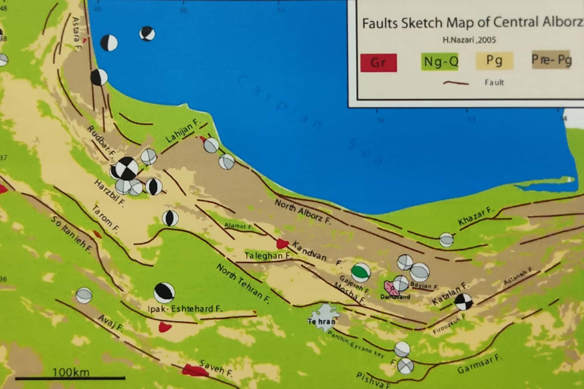دگر شکلی جوان و ژئودینامیک لبه شمالی البرز مرکزی: گسله های خزر و شمال البرز